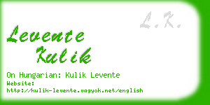 levente kulik business card